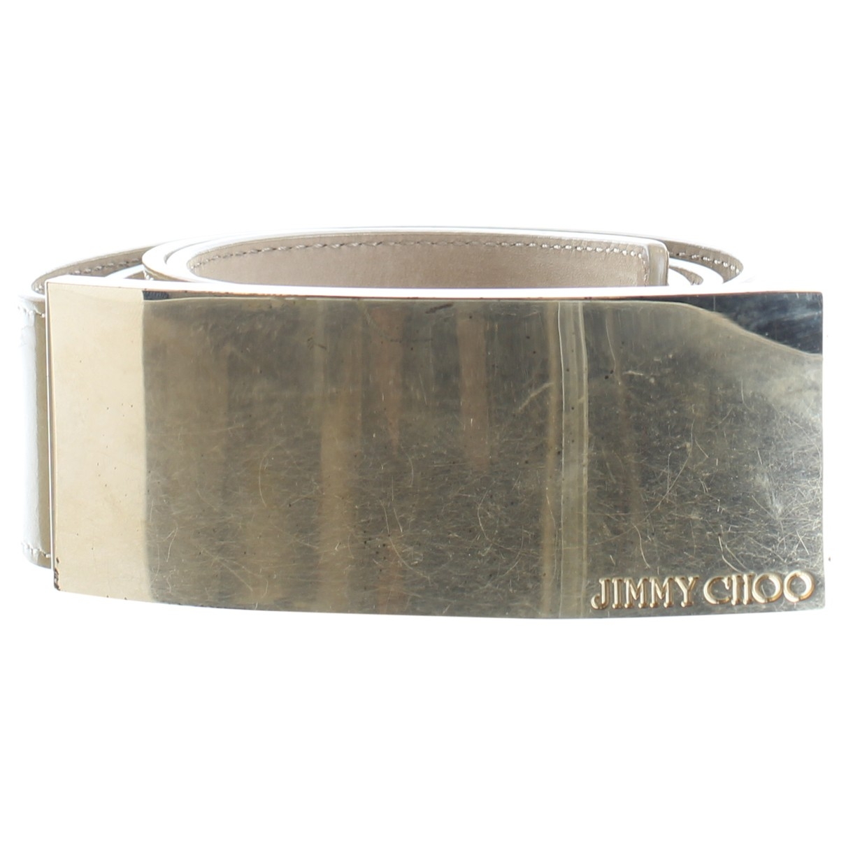 Patent leather belt Jimmy Choo Beige 